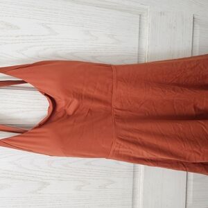 HALARA Terracotta Halter Dress
